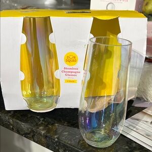 Sun Squad Iridescent Stemless Champagne Glasses - 4 Pack